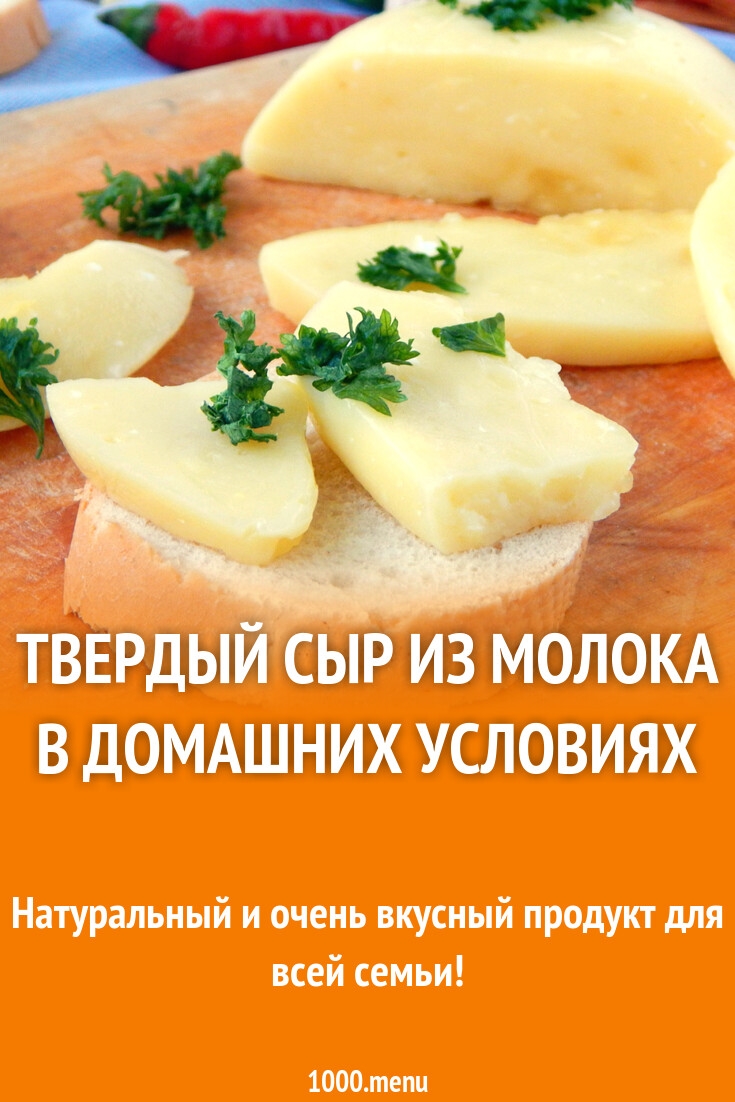 Домашний твердый сыр из молока